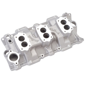 Edelbrock C-357-B Triple-Deuce Manifold for S/B Chevy 4-Bolt Carb Pattern - 5419