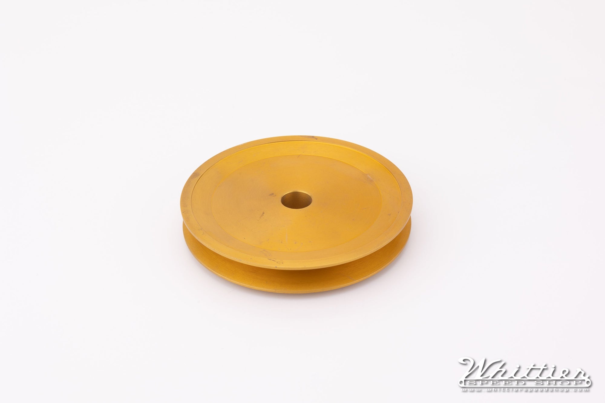 Aluminum V-Belt Pulley, Anodized Gold