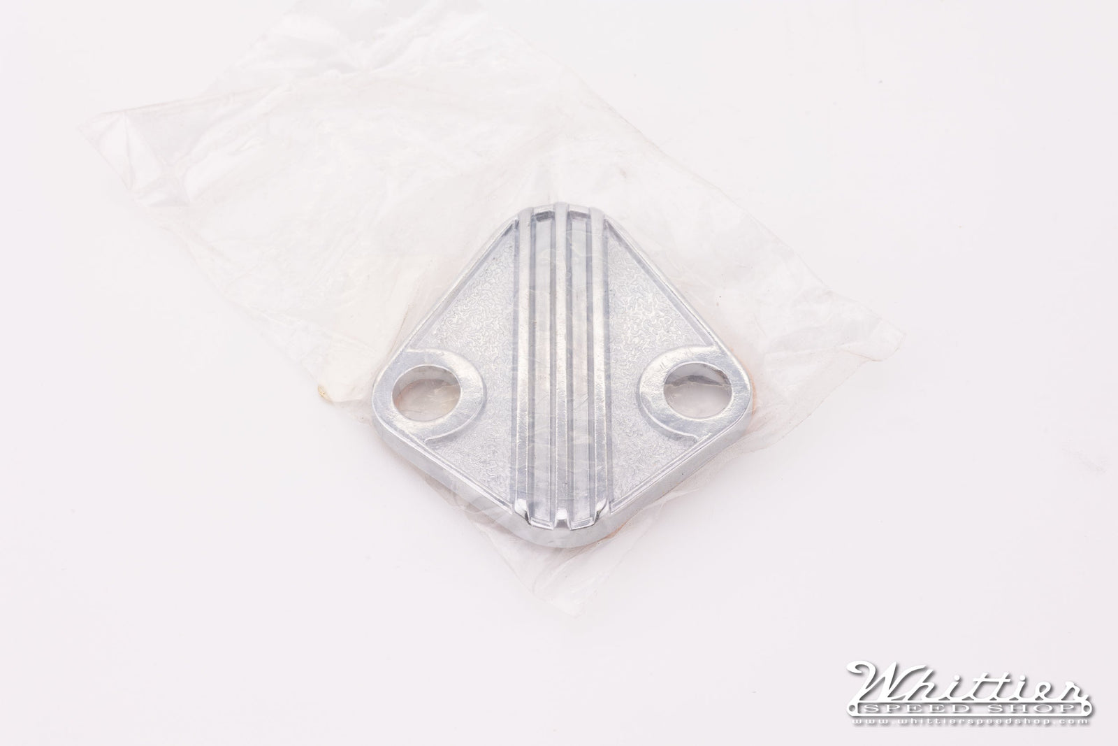 Finned Chrome Fuel Pump Blockoff Plate (85R9728)