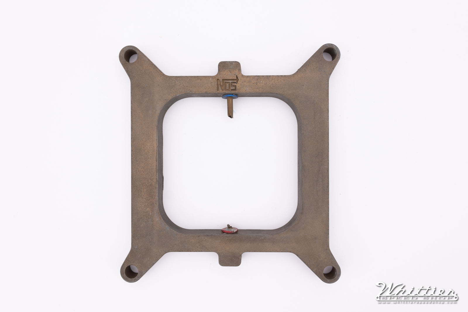 Used Nitrous Oxide Carburetor Spray Bar Plate, Square Bore Carburator, Cast Plate, NOS Brand