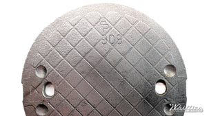 Used 2.3125" Aluminum Waffle Pattern Butterflies with Screws, Set of 8