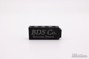 BDS 9-Port Black Aluminum Vacuum Block