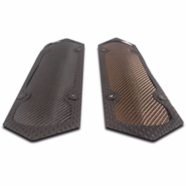 Thermo-Tec Motorcycle Exhaust Heat Shield, 3.75" x 11.75", Carbon Fiber, Includes Clamps - 11550