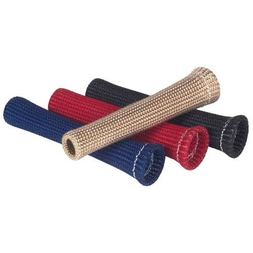 Thermo-Tec Braided Plug Wire Sleeve, 6" x 0.375", Red, 4 Pack - 14261