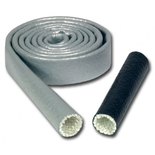 Thermo-Tec Heat Sleeve, Silver, 1/2" x 10'  Braided Fiberglass - 18051-10