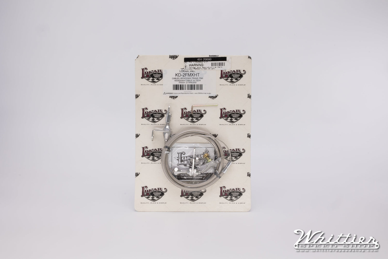 Lokar Ford FMX Transmission Kickdown Cable (KD-2FMXHT)